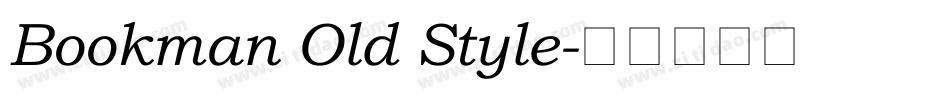Bookman Old Style字体转换